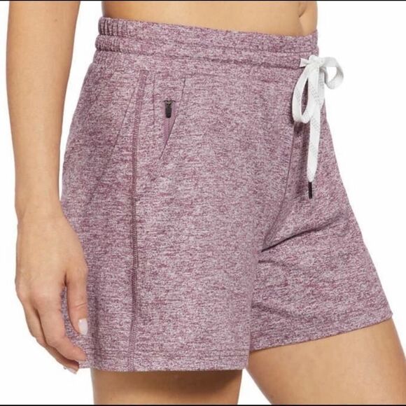 Pacific Trail Relaxed Athletic Shorts In Eggplant Heather Size Medium - Picture 3 of 9